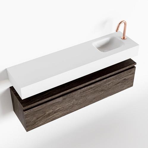 MONDIAZ ANDOR 120cm toiletmeubel dark brown. LEX 120cm, Doe-het-zelf en Verbouw, Sanitair, Bad, Nieuw, Ophalen of Verzenden