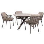 Prado Puglia dining tuinset 130xH75 cm 5 delig keramiek, Tuin en Terras, Tuinsets en Loungesets, Ophalen of Verzenden, Nieuw