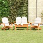vidaXL 4-delige Loungeset Adirondack massief acaciahout, Verzenden, Nieuw, Hardhout, Loungeset