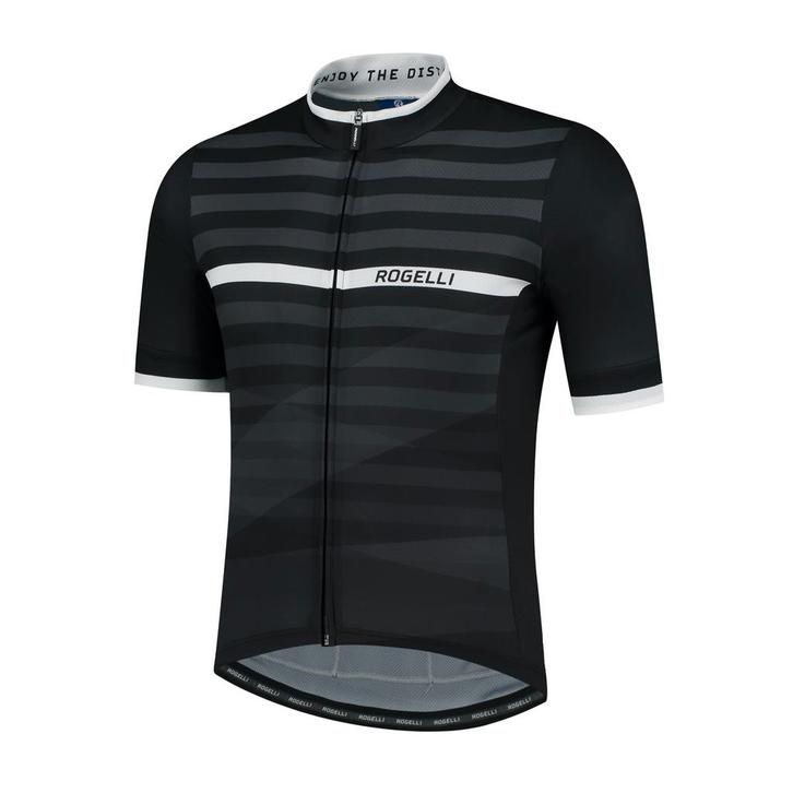 Stripe fietsshirt KM Zwart/wit, Fietsen en Brommers, Fietsaccessoires | Fietskleding, Heren, Nieuw, Verzenden