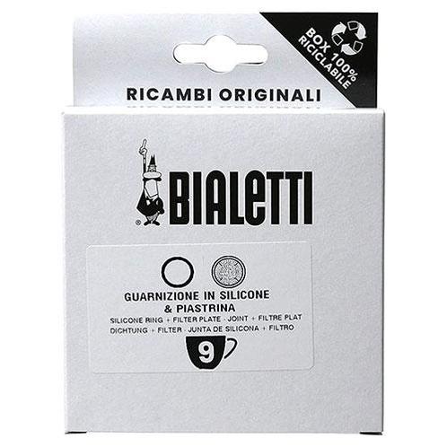 Bialetti Moka Filterplaatje + Siliconen ring 9 kops, Witgoed en Apparatuur, Koffiezetapparaten, 4 tot 10 kopjes, Nieuw, Koffiebonen