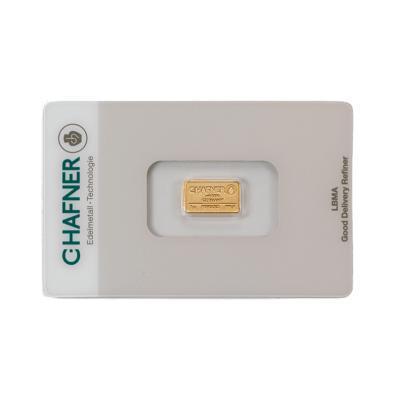 1 gram goudbaar C.Hafner (met certificaat) - Goudzaken, Postzegels en Munten, Edelmetalen en Baren, Goud