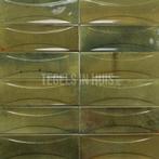 Wandtegel hanoi olijf groen decor 6,5x20 wandtegel, Ophalen, Nieuw, 10 m² of meer, Wandtegels