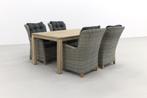 Torino paloma grijs/Rome 170 cm. tuinset - 5-delig, Tuin en Terras, Tuinsets en Loungesets, Verzenden, Nieuw, Hout, Tuinset