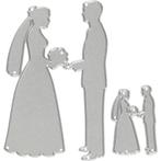 Snijmal, bruidspaar, afm 52x81+23x35 mm, 1 stuk, Hobby en Vrije tijd, Nieuw