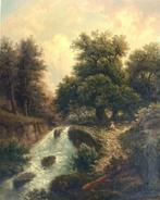 Gustav Barbarini (1840-1909) - Rivier stroom waterval in, Antiek en Kunst, Kunst | Schilderijen | Klassiek