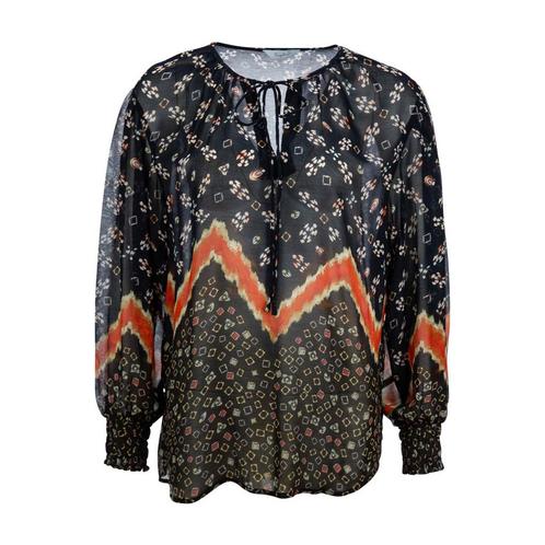 Frogbox • zwarte zig zag blouse • 36, Kleding | Dames, Tops, Zwart, Nieuw, Maat 36 (S), Verzenden