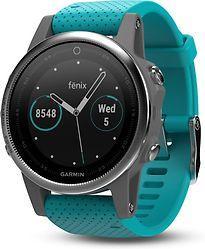 Garmin Fenix 5S 42 mm zilver met siliconebandje blauw, Telecommunicatie, Overige Telecommunicatie, Gebruikt, Verzenden