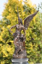 Beeld, minerva - 75 cm - bronze marble, Antiek en Kunst