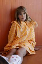 Blouse met Ruffles – Yellow Coral Check  Luxe Seersucker, Meisje, Trui of Vest, Nieuw