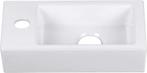 Wastafel - Keramiek - Hangend - 37x18,5 cm - Wit - HOROW, Verzenden, Zo goed als nieuw