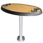 Ovale Boottafel Set 46x76cm Zwart Inclusief Teak Foam Inleg, Watersport en Boten, Accessoires en Onderhoud, Ophalen of Verzenden