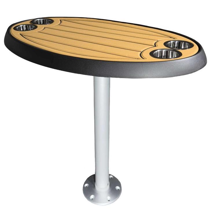 Ovale Boottafel Set 46x76cm Zwart Inclusief Teak Foam Inleg, Watersport en Boten, Accessoires en Onderhoud, Nieuw, Ophalen of Verzenden