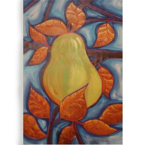 Ksavera - Pear painting B053 - XXL canvas, Antiek en Kunst, Kunst | Schilderijen | Modern