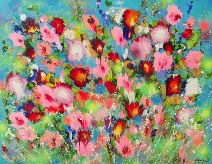 Irini Karpikioti - Spring, Antiek en Kunst, Kunst | Schilderijen | Modern