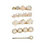 Duckklemmen Set Cirkel Vierkant Ster Fantasie 6cm Creme, Sieraden, Tassen en Uiterlijk, Uiterlijk | Haarverzorging, Nieuw