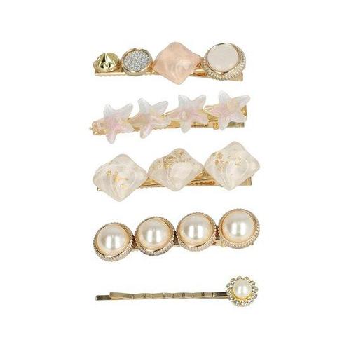 Duckklemmen Set Cirkel Vierkant Ster Fantasie 6cm Creme, Sieraden, Tassen en Uiterlijk, Uiterlijk | Haarverzorging