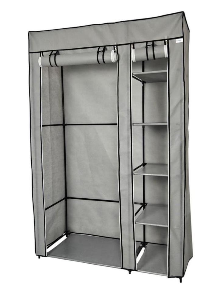 Opvouwbare Kledingkast | Campingkast | 108x44x166cm | Grijs, Huis en Inrichting, Kasten | Kledingkasten, Nieuw, Verzenden