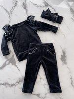 Baby meisjes setje 3 delig Zwart, Kinderen en Baby's, Babykleding | Baby-kledingpakketten, Overige maten, Nieuw, Verzenden