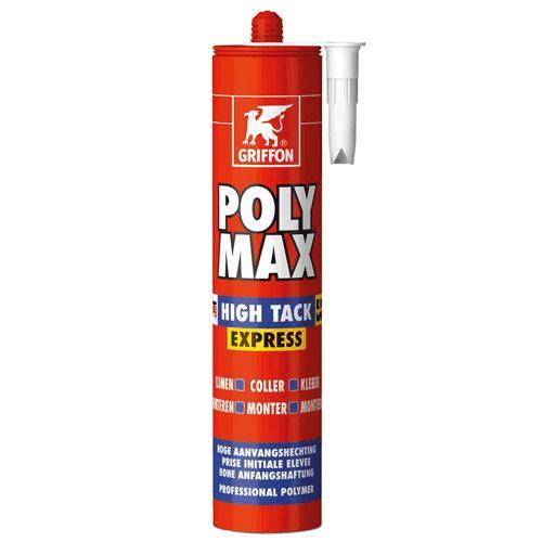Griffon Poly Max High Tack Express wit - koker a 435 gram, Doe-het-zelf en Verbouw, Isolatie en Afdichting, Ophalen of Verzenden