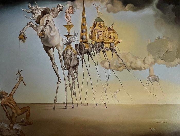 Salvador Dalí (after) - “The Temptation of Saint Anthony,, Antiek en Kunst, Kunst | Tekeningen en Foto's