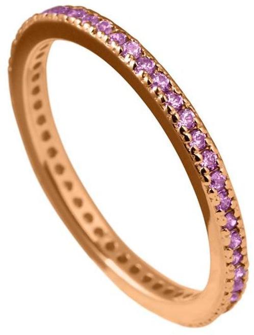 Diamonfire - Zilveren ring met steen Maat 19.0 - Rosekleurig, Sieraden, Tassen en Uiterlijk, Ringen, Verzenden