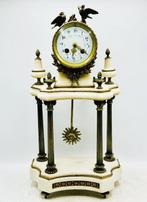Klok - Antiek Brons, Marmer - 1850-1900, Antiek en Kunst, Antiek | Klokken