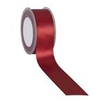 Dubbelsatijn 38mm x 25m kerstlint bordeauxrood burgundy, Ophalen of Verzenden, Nieuw