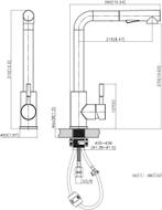 Keukenkraan - Met uittrekbare uitloop - Mengkraan - RVS - Zw, Verzenden, Zo goed als nieuw