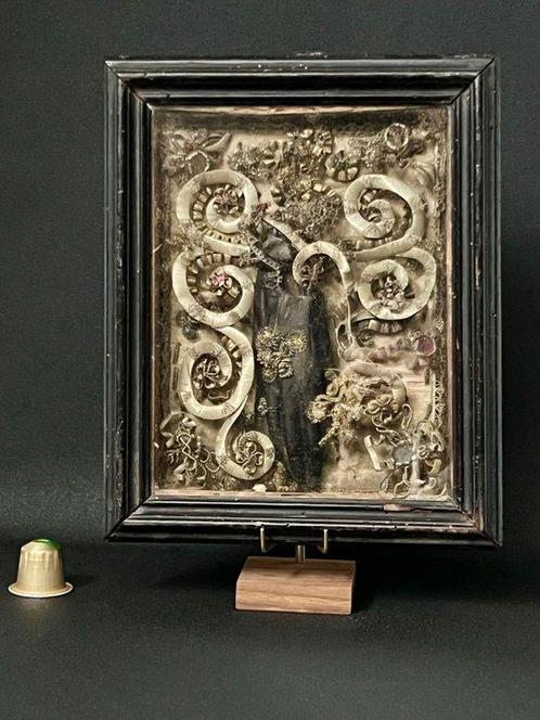 Reliekhouder - Glas, Hout, Steen, Textiel - 1800-1850 -, Antiek en Kunst, Kunst | Niet-Westerse kunst