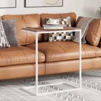 vidaXL Bijzettafel 55x35x66 cm bewerkt hout wit, Minder dan 50 cm, 50 tot 100 cm, 50 tot 75 cm, Verzenden