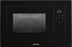 Smeg FMI120B3 inbouw magnetron met grill - zwart, Verzenden, Nieuw, Magnetron, Inbouw