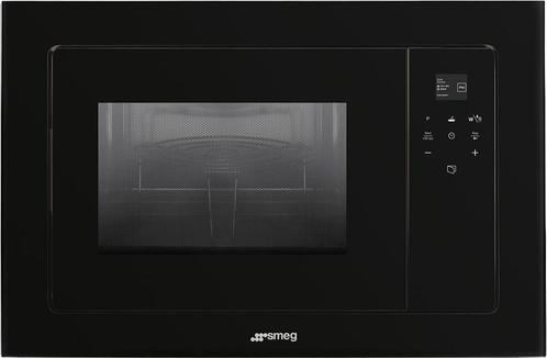 Smeg FMI120B3 inbouw magnetron met grill - zwart, Witgoed en Apparatuur, Magnetrons, Inbouw, Magnetron, Nieuw, Draaiplateau, Verzenden
