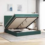 vidaXL Ottoman bed met matrassen en LEDs 180x200cm fluweel, Eenpersoons, Verzenden, Nieuw, 80 cm