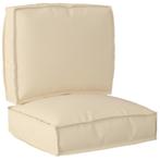 vidaXL 2-delige palletkussenset Beige Oxford stof, Huis en Inrichting, Woonaccessoires | Kussens, Verzenden, Nieuw, Beige