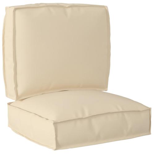 vidaXL 2-delige palletkussenset Beige Oxford stof, Huis en Inrichting, Woonaccessoires | Kussens, Beige, Nieuw, Verzenden