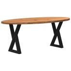 vidaXL Eettafel 200x100x74 cm ovaal massief eikenhout, Huis en Inrichting, Verzenden, Nieuw