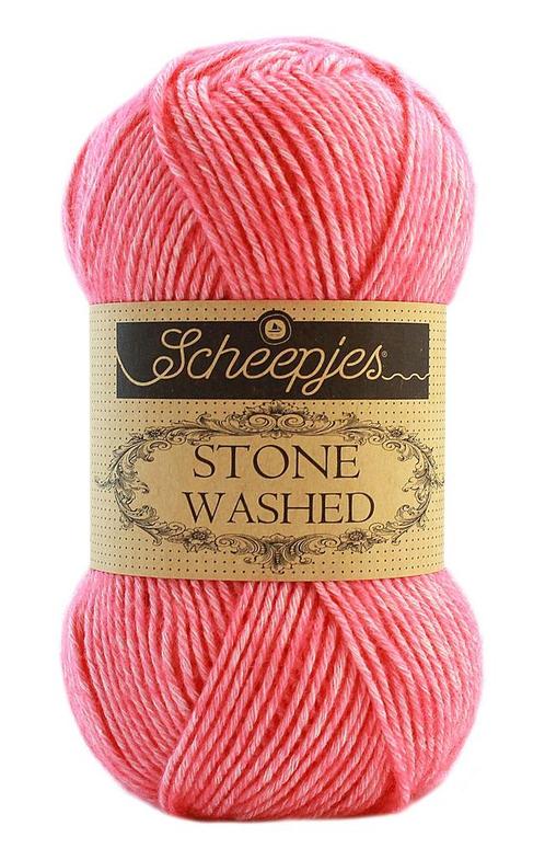 Scheepjes Stone Washed - 835 rhodochrosite - Katoen Garen, Hobby en Vrije tijd, Breien en Haken, Ophalen of Verzenden