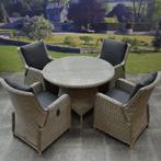 Bilbao Riccione dining tuinset 110 cm rond 5-delig grijs, Tuin en Terras, Tuinsets en Loungesets, Ophalen of Verzenden, Nieuw