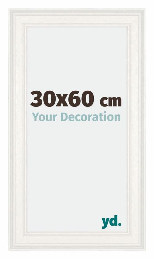 Fotolijst 30x60 cm - Wit - Hout - Londen, Huis en Inrichting, Woonaccessoires | Lijsten, Nieuw, Verzenden