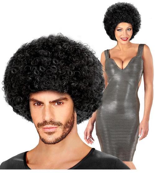 Zwarte Pruik Afro Unisex, Hobby en Vrije tijd, Feestartikelen, Nieuw, Verzenden