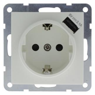 Stopcontact met USB | Q-link | S2 (Inbouw, Randaarde, Wit), Doe-het-zelf en Verbouw, Elektra en Kabels, Nieuw, Verzenden