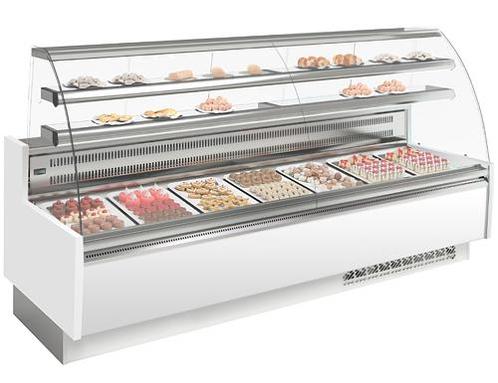 GGM Gastro | Gekoelde & Taart toonbank - 2560mm - met 2 |, Zakelijke goederen, Horeca | Meubilair en Inrichting, Nieuw in verpakking