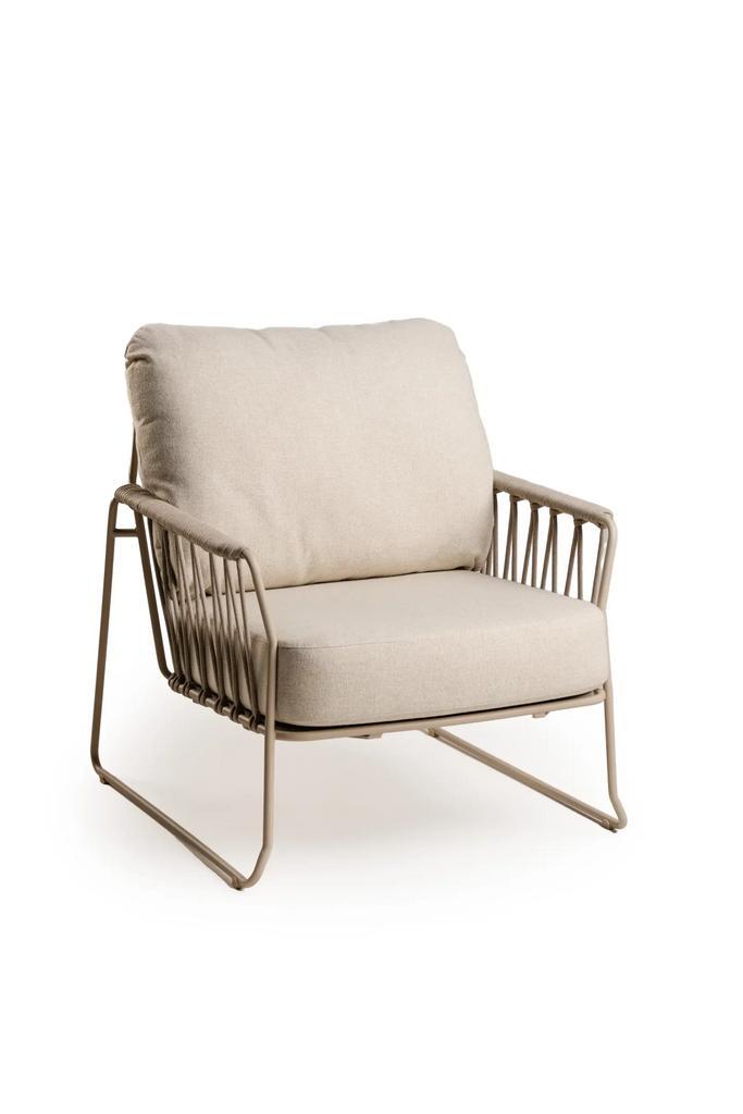 Tierra Outdoor Rivera loungestoel champagne |, Tuin en Terras, Tuinsets en Loungesets, Ophalen of Verzenden