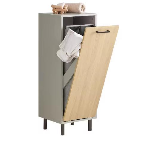 Smalle waskast met uitklapbare waszak en poten, Huis en Inrichting, Kasten | Overige, Nieuw, Verzenden