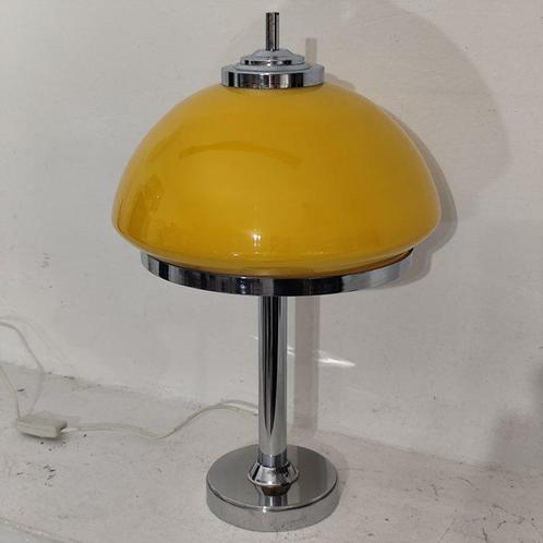Tafellamp - Chroom, Glas, Metaal, Antiek en Kunst, Curiosa en Brocante