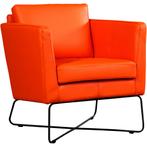 Leren fauteuil Crossover - Toledo Orange (oranje), Huis en Inrichting, Fauteuils, Nieuw, Ophalen of Verzenden, 50 tot 75 cm, Industrieel, Modern