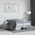 vidaXL Bedframe met hoofd- en voeteneinde metaal wit 120x190, Huis en Inrichting, Verzenden, Wit, Nieuw, 190 cm of minder