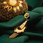 Gouden hanger met kwarstje (sterrenbeeld, 585, 14 karaat), Ophalen of Verzenden, Gebruikt, Goud, Overige merken