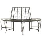 vidaXL Boombank halfrond 160 cm staal, Verzenden, Nieuw, Metaal